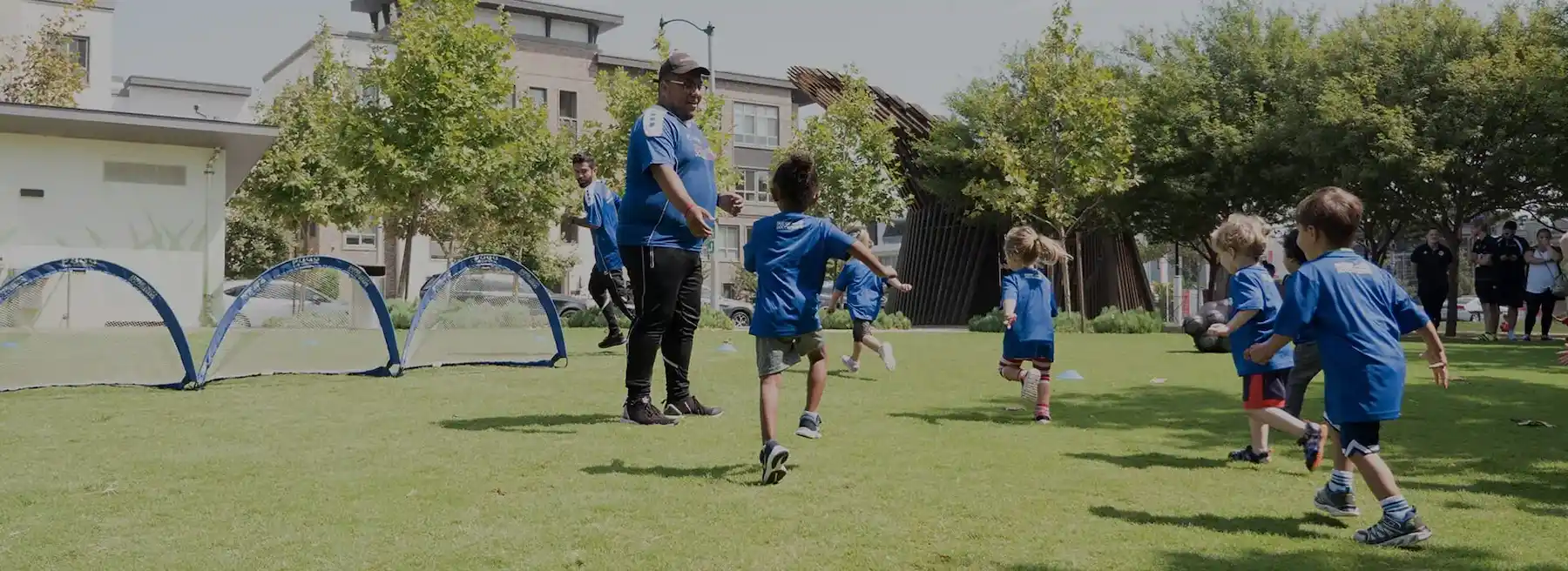 Youth Athletes United coach with players